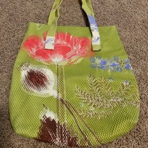 Anthro Epice floral canvas tote shopper bag